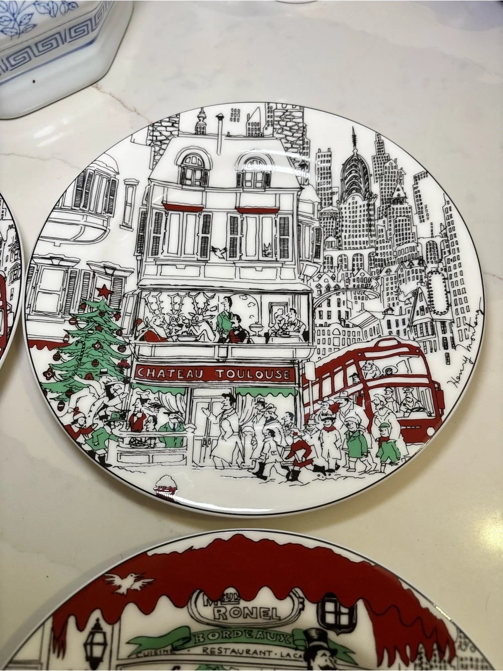 Set of 4 Noritake Epoch Le Restaurant X-MAS 8